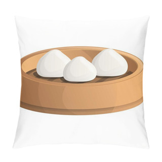 Personality  Dim Sum Steamer Icon, Cartoon Style Pillow Covers