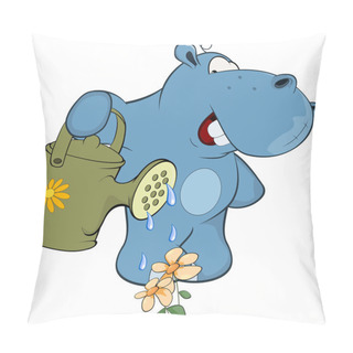 Personality  Little Hippo Gardener Pillow Covers