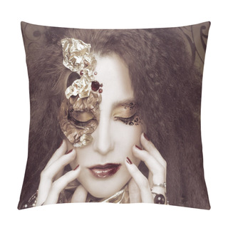 Personality  Creative Girl. Pillow Covers