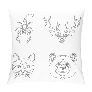 Personality  Geometric Animals Set Pillow Covers