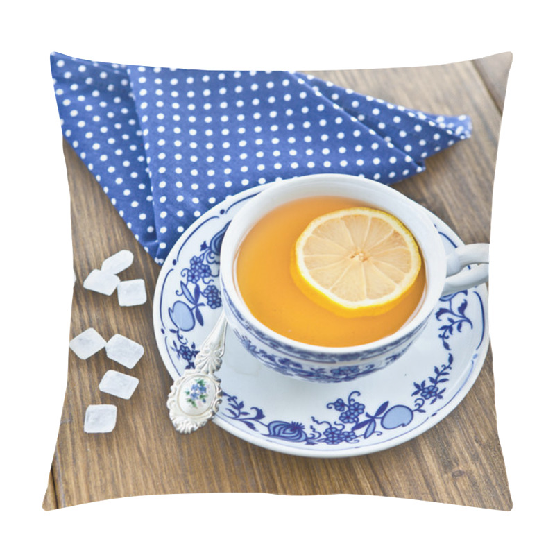 Personality  Hot Tea With A Slice Of Lemon Pillow Covers