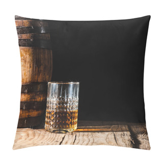 Personality  Strong Alcohol On A Wooden Table And Barrel Pillow Covers