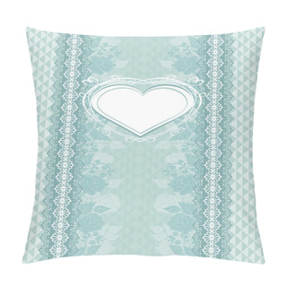 Personality  Wedding Card With Heart Frame Pillow Covers
