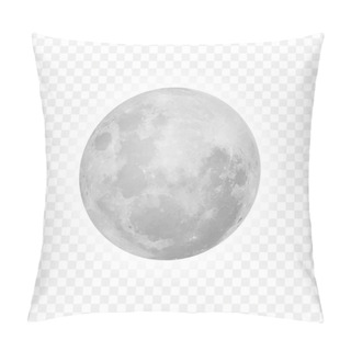 Personality  Realistic Full Moon. Astrology Or Astronomy Planet Design. Vector Illustration EPS10 Pillow Covers