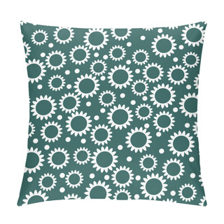 Personality  Seamless Contrast Pattern With Small Flowers On A Dark Backgroun Pillow Covers