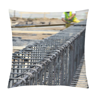 Personality  Worker Tying Reinforcing Steel Bars For Building Armature Pillow Covers