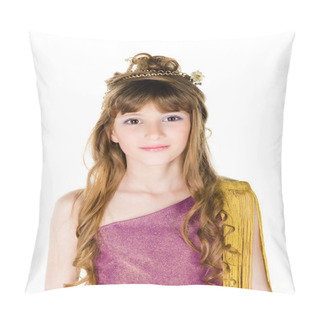 Personality  Little Girl With Beautiful Hairstyle Pillow Covers