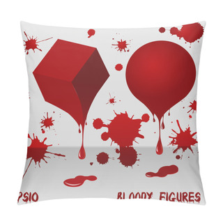 Personality  Bloody Figures. Vector Illustration.  Pillow Covers