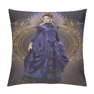 Personality  Purple Belle Epoque Gown, 3d CG Pillow Covers