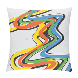 Personality  An Illustration Of Abstract Oil Paint With Retro Color Theme Pillow Covers