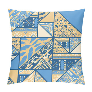 Personality  Boho Abstract Blue Background Pillow Covers