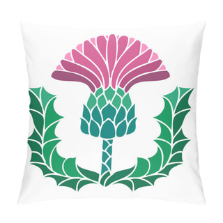 Personality  Thistle Flower Symbol Pillow Covers