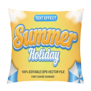 Personality  Summer Holiday 3d Editable Text Effect Pillow Covers