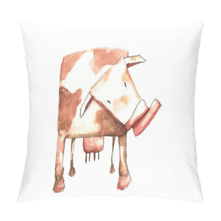 Personality  Hand Painted Image Od Cow Pillow Covers