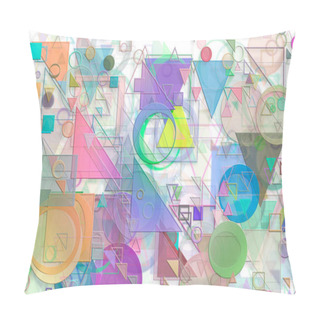 Personality Abstract Embossed & Random Circle, Square. Triangle, Creative, P Pillow Covers