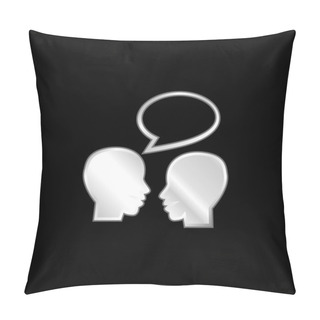 Personality  Bald Professors Talking Silver Plated Metallic Icon Pillow Covers