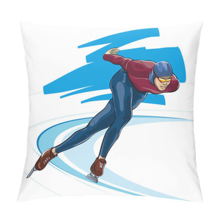 Personality  Speed ??skating Olympic Sport Pillow Covers