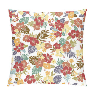 Personality  Beautiful Tropical Flower And Plant Seamless Pattern, Pillow Covers