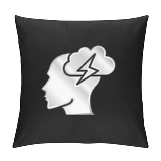 Personality  Brainstorm Silver Plated Metallic Icon Pillow Covers