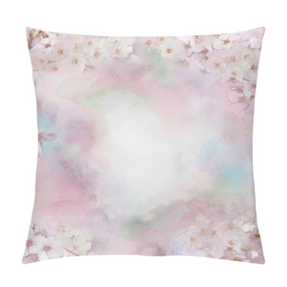 Personality  Cherry Blossom Flower Oil Painting Pillow Covers