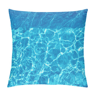 Personality  Water Background. Blue Ripped Swimming Pool Water, Sun Reflections Pillow Covers