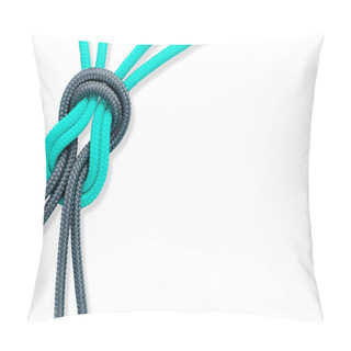 Personality  Different Ropes Tied Isolate On White With Clipping Path Pillow Covers