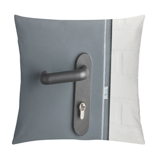 Personality  Clean Metal Door With Black Handle After Disinfection Pillow Covers