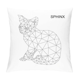 Personality  Design Polygonal. Cat.  Pillow Covers