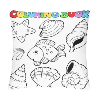 Personality  Coloring Book With Seashells Pillow Covers