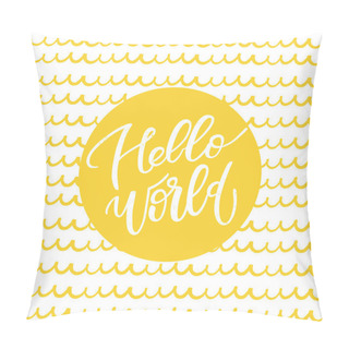 Personality  Hello World Lettering Phrase Pillow Covers
