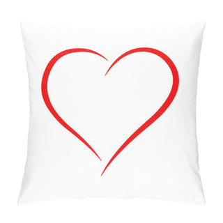 Personality  Beautiful Red Heart - Stock Vector Pillow Covers