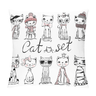 Personality  Set Of Stylish Cats Pillow Covers