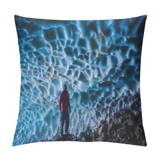 Personality  Man Inside An Ice Cave Pillow Covers