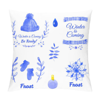 Personality  Winter Labels. Floral Motifs Pillow Covers