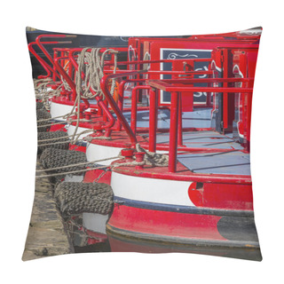 Personality  Moored Narrowboats Pillow Covers