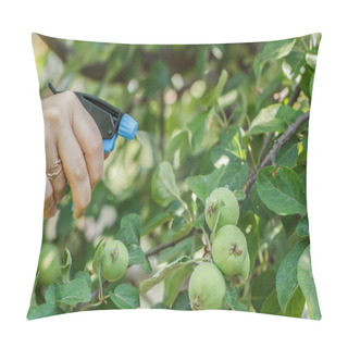 Personality  Spraying Apple Trees From Pests Pillow Covers