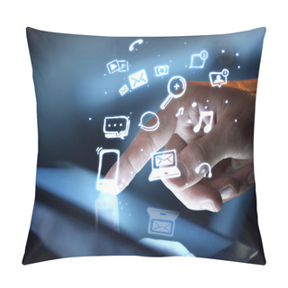 Personality  Social Media Concept Pillow Covers