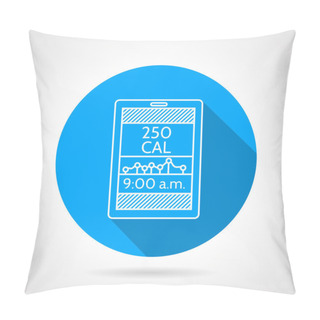 Personality  Line Vector Icon For Calorie Counter Pillow Covers