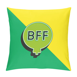 Personality  Balloon Green And Yellow Modern 3d Vector Icon Logo Pillow Covers