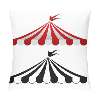 Personality  Striped Circus Awnings, Red And White And Monochrome Stripes. Vector Illustration Pillow Covers