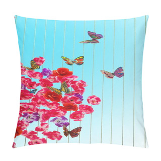 Personality  Butterflies And Flowers Pillow Covers