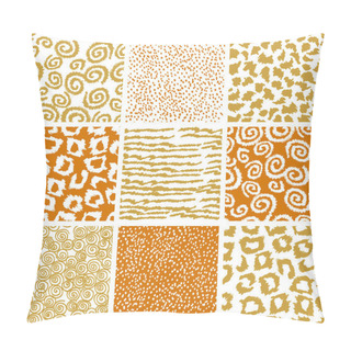 Personality  Set Of Seamless Doodle Patterns. Pillow Covers