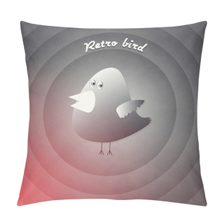 Personality  Vector Retro Cartoon Bird Pillow Covers