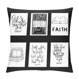 Personality  Always Put Your Hope In GOD. Bible Lettering.  Brush Calligraphy. Words About God. Pillow Covers