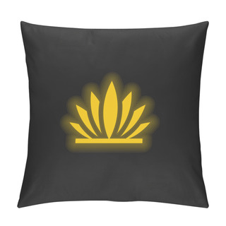 Personality  Agave Yellow Glowing Neon Icon Pillow Covers