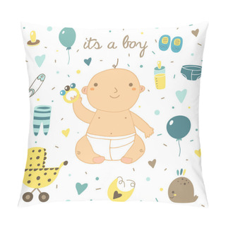 Personality  Cute Hand-drawn Postcard Pillow Covers