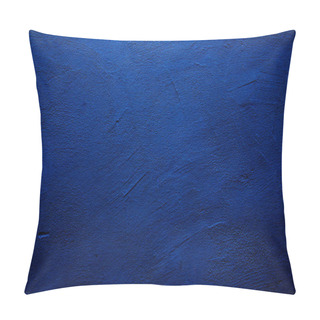 Personality  Blue Colored Abstract Wall Background With Textures Of Different Shades Of Blues Pillow Covers
