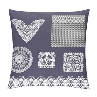 Personality  Vector Set Of Decorative Lace Elements   Pillow Covers