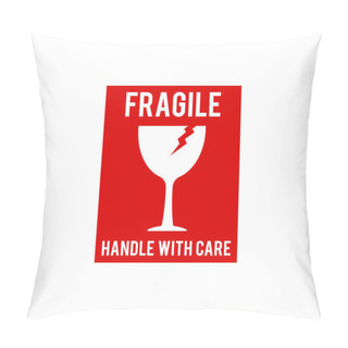 Personality  Fragile Sticker Vector Design Template Pillow Covers