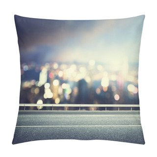 Personality  Asphalt Road And Blurred Modern City Pillow Covers